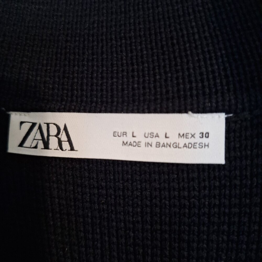 Zara Navy Button Down Sweater - image 4